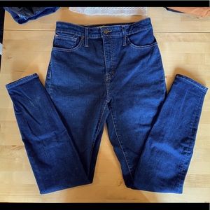 Madewell Blue Jean Curvy High Rise Skinny -29 Tall